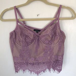 Iris crop lacy top size Large